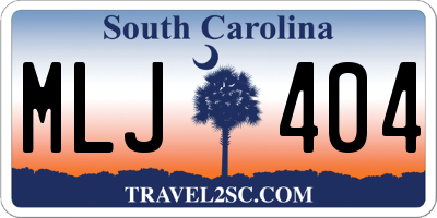 SC license plate MLJ404