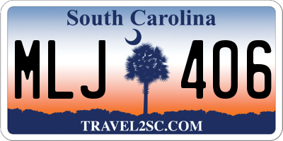 SC license plate MLJ406