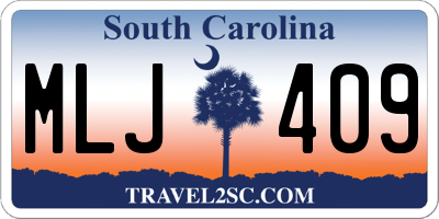 SC license plate MLJ409