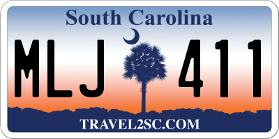 SC license plate MLJ411