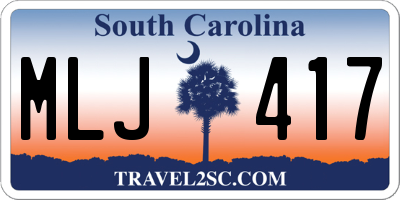 SC license plate MLJ417