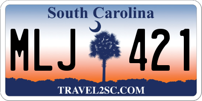 SC license plate MLJ421