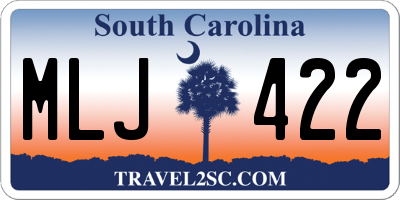 SC license plate MLJ422