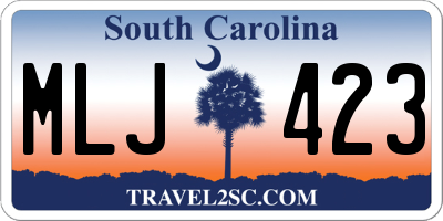 SC license plate MLJ423