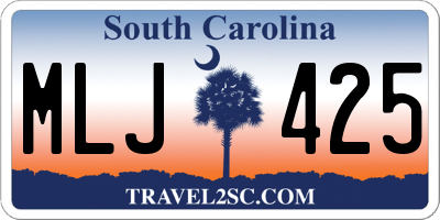 SC license plate MLJ425
