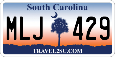 SC license plate MLJ429