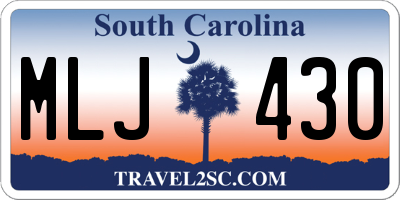 SC license plate MLJ430