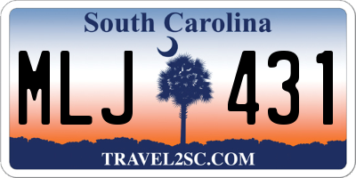 SC license plate MLJ431