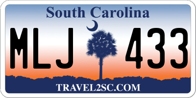 SC license plate MLJ433