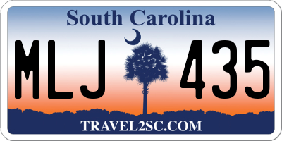 SC license plate MLJ435