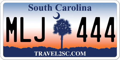 SC license plate MLJ444