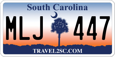 SC license plate MLJ447