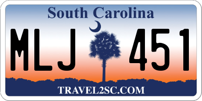 SC license plate MLJ451