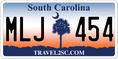 SC license plate MLJ454