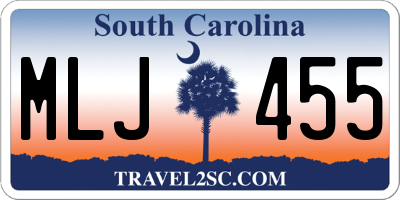 SC license plate MLJ455