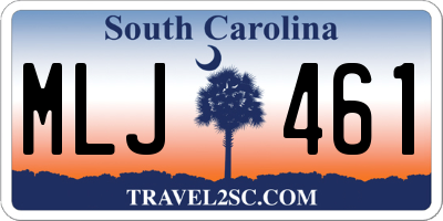 SC license plate MLJ461
