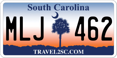 SC license plate MLJ462