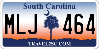 SC license plate MLJ464