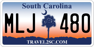 SC license plate MLJ480