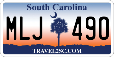 SC license plate MLJ490