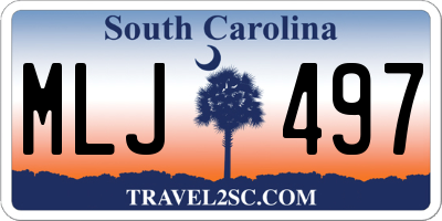 SC license plate MLJ497