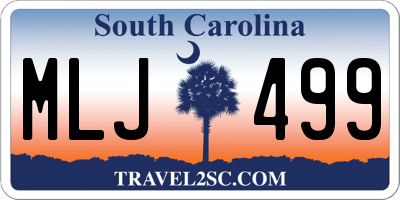 SC license plate MLJ499