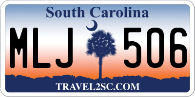SC license plate MLJ506