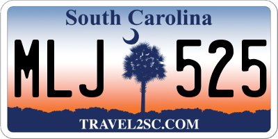 SC license plate MLJ525