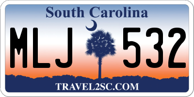 SC license plate MLJ532