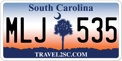 SC license plate MLJ535