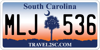 SC license plate MLJ536