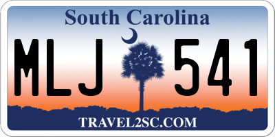 SC license plate MLJ541