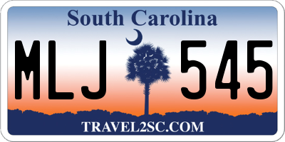 SC license plate MLJ545