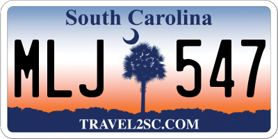 SC license plate MLJ547