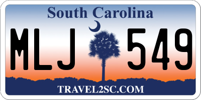 SC license plate MLJ549