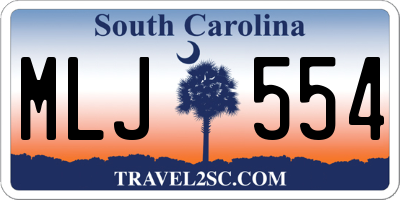 SC license plate MLJ554