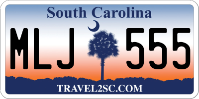 SC license plate MLJ555
