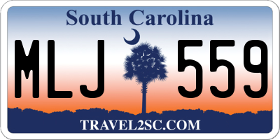 SC license plate MLJ559