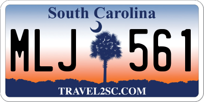SC license plate MLJ561