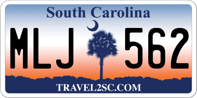 SC license plate MLJ562