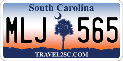 SC license plate MLJ565