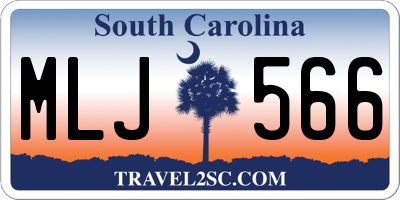 SC license plate MLJ566