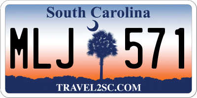 SC license plate MLJ571