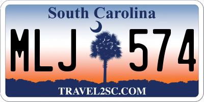 SC license plate MLJ574