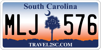 SC license plate MLJ576
