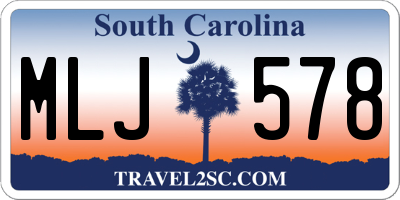 SC license plate MLJ578