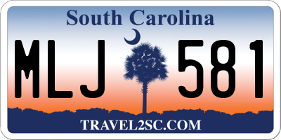 SC license plate MLJ581