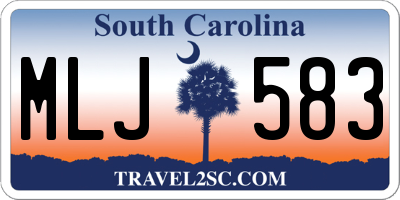 SC license plate MLJ583