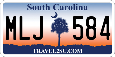SC license plate MLJ584