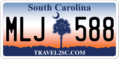 SC license plate MLJ588